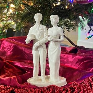 Donegal White Bride Groom Porcelain Couple Figurine or wedding cake topper